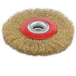 Brosse circulaire metallique a fils d'acier laitonnes de 125 mm