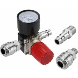 GP - Régulateur de Pression d'Air Trois voie valve 1/4 Pouce Manomètre à Air Régulateur pour