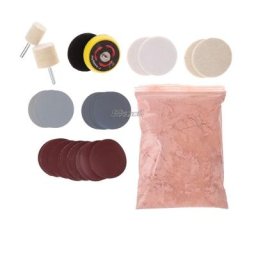 Fuienko - Kit de polissage pour le verre, pour enlever les rayures profondes, 8 oz, avec disque de