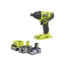 Pack RYOBI Visseuse à chocs 18V OnePlus R18ID2-0 - 1 Batterie 3.0Ah High Energy - 1 Batterie 5.0Ah