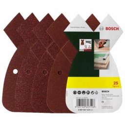 Set de feuilles abrasives pour ponceuse Multi avec bande auto-agrippante, perforé Bosch Accessories
