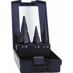 Jeu de forets étagés hss Exact 50071-2 4 - 12 mm, 4 - 20 mm, 6 - 30 mm TiAIN 1 set - 3 pièces C55844