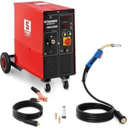 Poste a Souder Mig Mag Alu Soudage Soudure Semi-Auto Au Fil Pro Avec Gaz 250A - Rouge