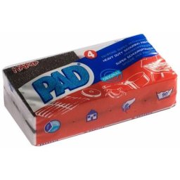 Tampon super récurant sur éponge synthétique Lot de 4 - PAD