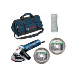 PACK Meuleuse GWS 7-125 + 2 disques diamant + 1 sac de transport + fraise - BOSCH - 06159975H2