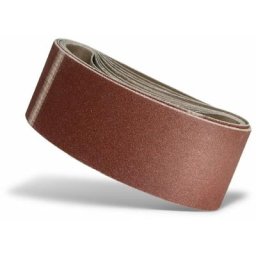 10 bandes abrasives Menzer p. ponceuses à bande, 457 x 75 mm / aucune trous / G40 / Corindon normal