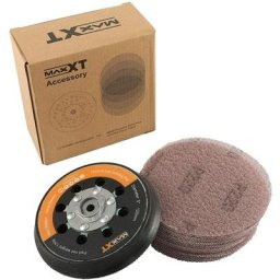 MAXXT 125mm Hook & Loop DA Sander Backing Plate Pad et 30pcs papier abrasif, Double Action Random