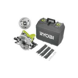 Ryobi - Pack Scie circulaire RCS1600-K2B - 1600W - 66mm - 1 lame 48 dents - 1 lame 24 dents - guide