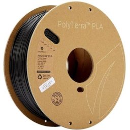 Polymaker - 70820 PolyTerra pla Filament pla faible teneur en plastique 1.75 mm 1000 g noir (mat) 1