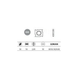 10 Plaquettes d'araseur 18x18x2,95 mm 4 coupes - Leman
