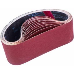 Bande Abrasive 75 x 457 mm, Bandes Abrasives Mixte (3x grains 80/120/150/240/400) pour Ponceuses à