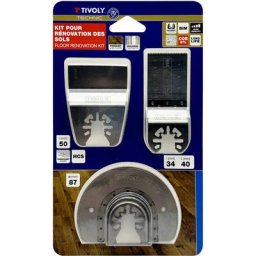 Tivoly - Kit 3 pièces de lames Oscillantes pour Multi Tool pour rénovation des sols