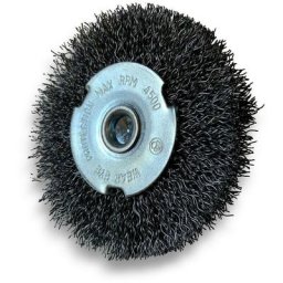 Brosse circulaire métallique sur tige ø 75 mm Fil acier dur - Quantité x 1 - ø 75 mm - Ep. 12 mm