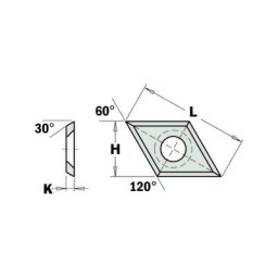 790.280.00 Plaquettes Reversible Losange Avec 30° Chanfrein