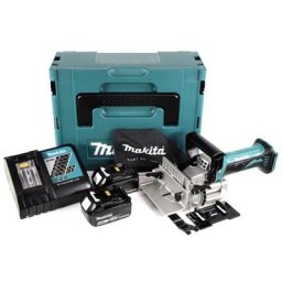 Makita - DPJ180RMJ Lamelleuse sans-fil 18V Li-ion - Kit complet (2x batterie 4,0 Ah) dans makpac