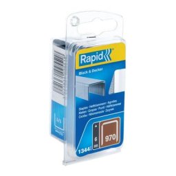 Rapid - Agrafes en fil plat n°970/6 mm - Blister 1344