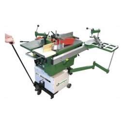 Machine combinée à bois à 6 travaux: raboteuse de surface et d'épaisseur 250mm. scie circulair,