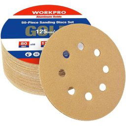 Disques de Ponçage 125mm 50 Pièces, Grain 80, 120, 240, 3 Fois Plus Résistant, Disques Abrasifs