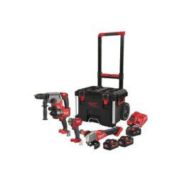 Lot 4 outils visseuse - perforateur - meuleuse - boulonneuse M18 FPP4C-555T Milwaukee 4933492525