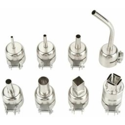 Kit de bus rondes pour pistolet thermique en acier 8 pièces Pistolet à air chaud portable à
