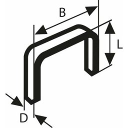 Bosch - 1000 Agrafes à fil fin de type 53 11,4 x 0,74 x 8 mm