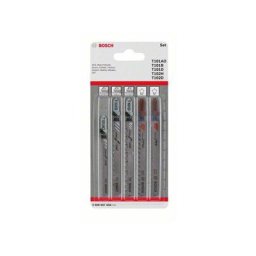 Accessories 2608667858 set de lames de scie sauteuse Wood and plastic, 5 pièces, tige à came simple