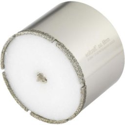 Trépan Diamant ø 68 pour Carrelage, Profondeur de Coupe 45 mm, avec Foret de Centrage Wolfcraft