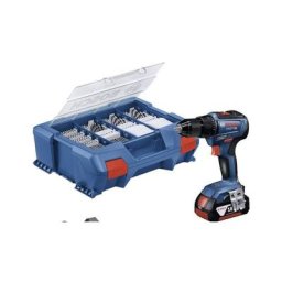 Bosch - Perceuse visseuse 18V gsr 18V-55 + 2 batteries 4 Ah + chargeur + coffret de 82 accessoires