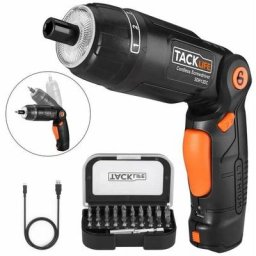 Tacklife - 31 Pcs Tournevis sans Fil Rechargeable 3.6 v, 4Nm Max, Réglage du Couple 6+1, Lumière