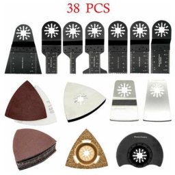 Mix Lames de Scie oscillante ,Outil Multifonction Saw Blades Accessoires Kit, 38pcs Oscillating