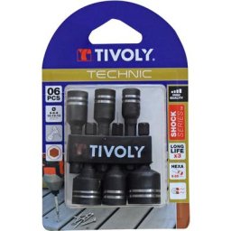 Tivoly Lot de 6 noix de serrage magnétiques Ø 6 à 13 mm -IMPACT