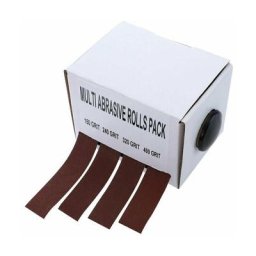 Lot de rouleaux de papier abrasif multi-abrasif, grain 150, 240, 320, 400 avec distributeur,