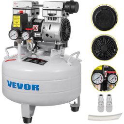 Vevor - Compresseur à l'air sans huile de 6,6 gallons Ultra silencieux