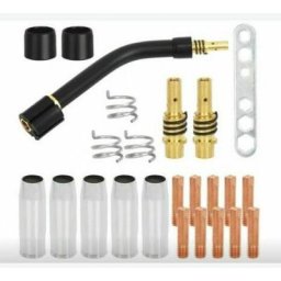 25 pcs accessoires soudage d'usure, 10 tubes de contact M6 0.8, 5 buses, 2 supports tube contact, 3