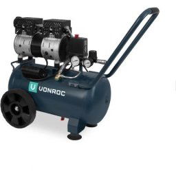 Pro Compresseur d'air silencieux - 750W – 1HP- 128 l/min - Réservoir 24L - 8 bar - 57,5dB(A) - Sans
