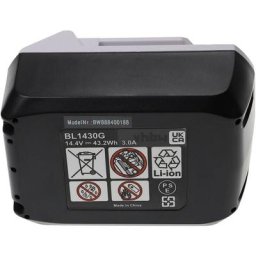 Batterie, remplacement pour Makita 196375-4, BL1411G, BL1413G, BL1415G, BL1430G (3000 mAh, Li-Ion,