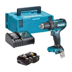 Makita - DHP485RFJ - Set de Perceuse visseuse à percussion 18 v Li-Ion 5 Ah (2 batterie x 3.0Ah )