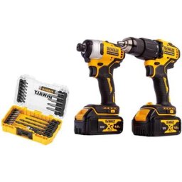 Pack perceuse percu + Viss à chocs 18V 4Ah tstak - DCK2062M2T-QW - Dewalt