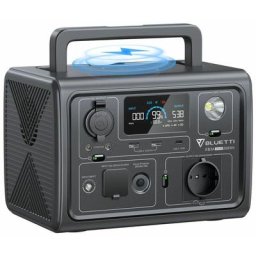 Groupe Electrogène 268Wh/600W EB3A Générateur Solaire Portable,LiFePO4 Batterie de Secours, 1