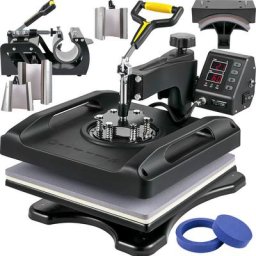 Vevor - Presse a Chaud 8 en 1, Machine Impression Textile Numerique Noire 38x38 cm, Machine de