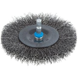 Brosse circulaire acier 100X10 mm Diam. tige 1/4 (6,3 mm) 2102000 1 pc(s) - Wolfcraft