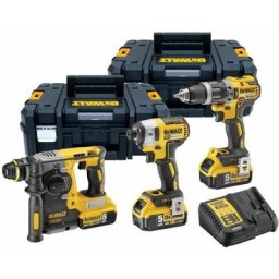 Pack perceuse viss percu + perfo SDS-plus + viss à chocs 18V 3x5Ah - DCK368P3T-QW - Dewalt