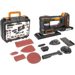 Ponceuse Worx Wx820 20V/2Ah 5 en 1 avec batterie et charge rapide
