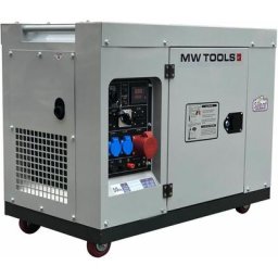 Groupe électrogène insonorisé diesel 6 kW 230V + 7,5kW 400V Mw-tools DG75E