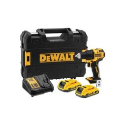Dewalt - Perceuse-visseuse 18V compact xr + 2 batteries 2Ah + chargeur + coffret tstak DCD708D2T-QW