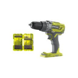 Pack Ryobi Perceuse à percussion R18PD3-0 - 18V OnePlus sans batterie ni chargeur - Coffret 32