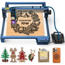 S30 Pro Graveur Laser 10W Découpe Laser avec Kit Air Assist Automatique Complet et Objectif