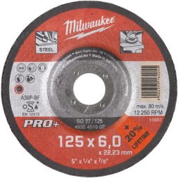 Milwaukee - disque meuler 125 épais 6 mm pro+ -1PC accessoires - 4932451502