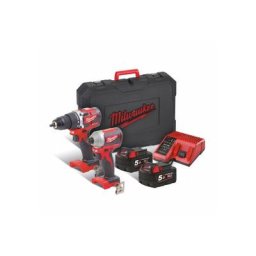 Pack M18 CBLPP2B-502C : Perceuse M18 CLBDD-0 +Visseuse M18 CBLID-0 + 2 Batt. 5.0Ah + chargeur +