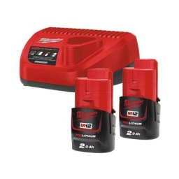 Pack énergie 12V (2x2.0 Ah) avec chargeur M12 NRG-202 Milwaukee 4933459209